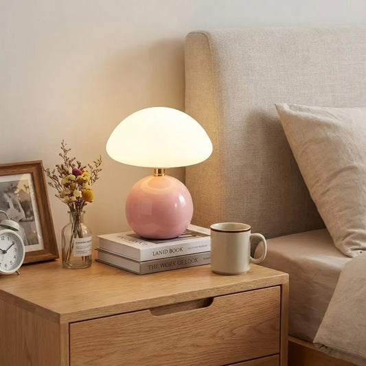 Lampe de Table Champignon en Céramique